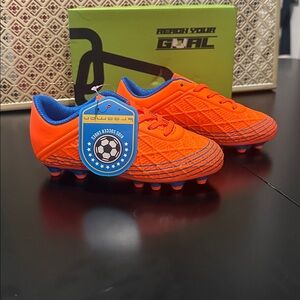 Vibrant Orange Soccer Cleats